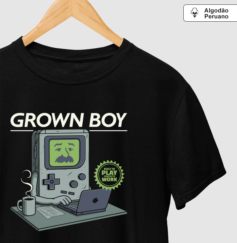 Camiseta Algodão Peruano Grown Boy - Camiseta Algodão Peruano