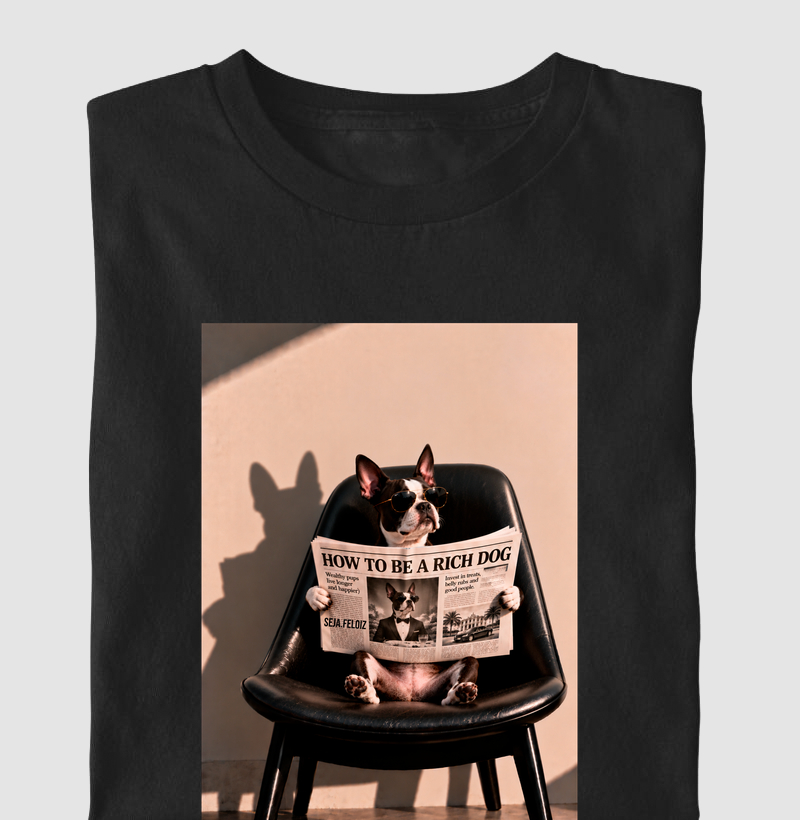 💸 How to Be a Rich Dog – Versão Boston Terrier 🐾👑