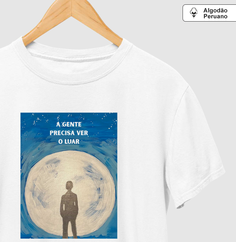Camiseta Gilberto Gil "A gente precisa ver o luar" - Algodão Peruano