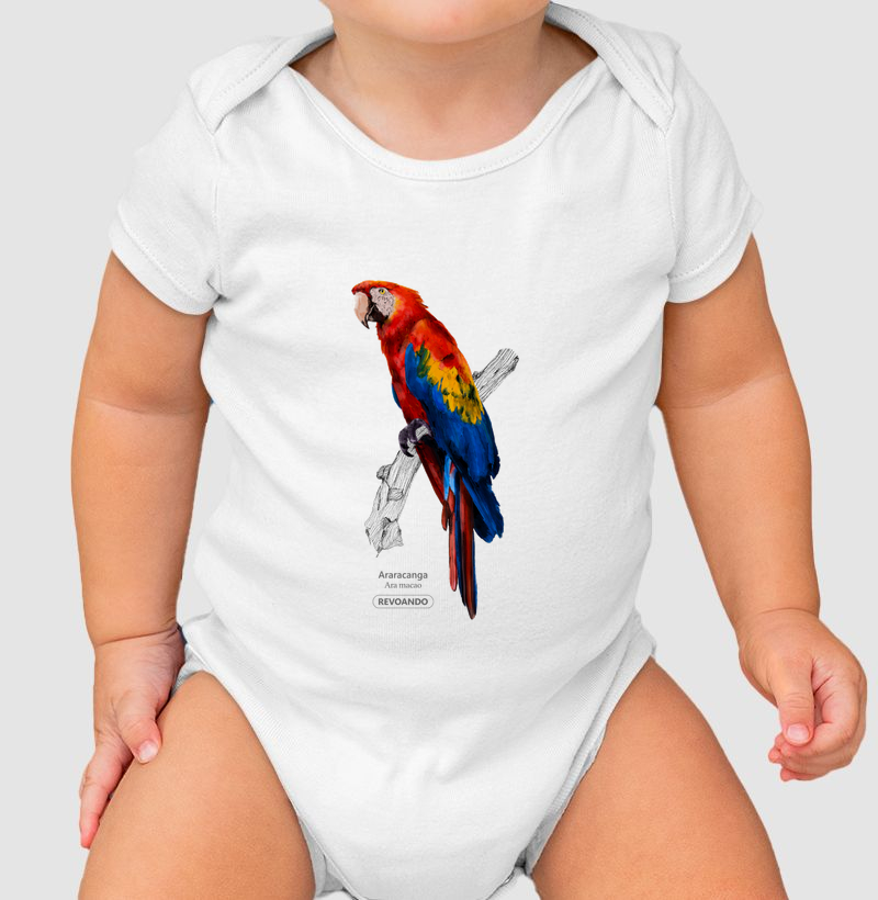 Aves do Brasil - Araracanga - Body Infantil