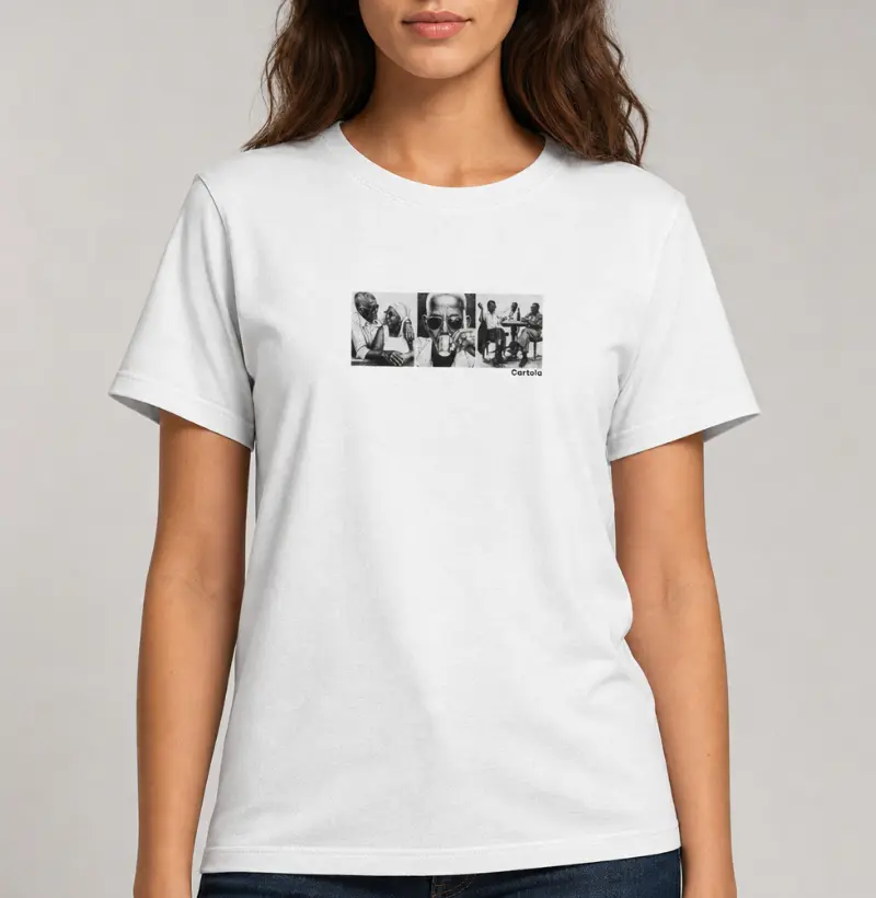 Camiseta Unissex em Algodão Peruano Estampa "Cartola" – Versatilidade & Poesia do Samba