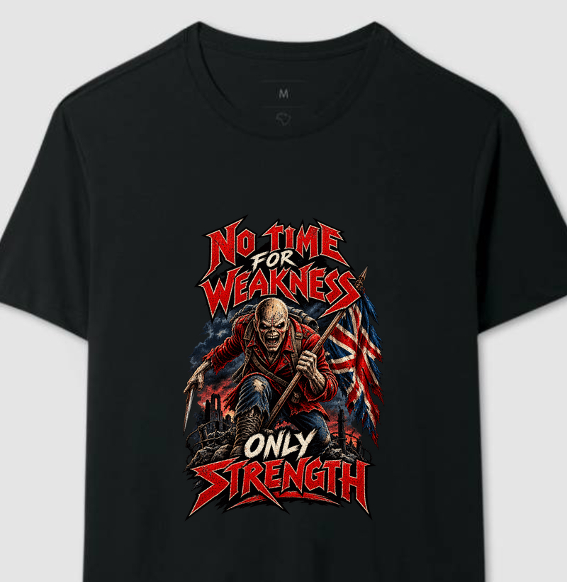 Camiseta Heavy Metal No Time for Weakness - Camiseta