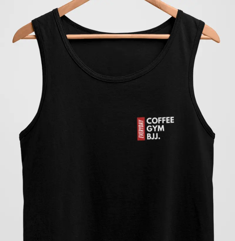 TankTop Everyday Coffee, Gym e BJJ. - Regata