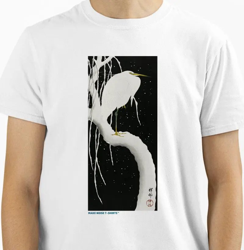 HERON IN SNOW de Ohara Koson