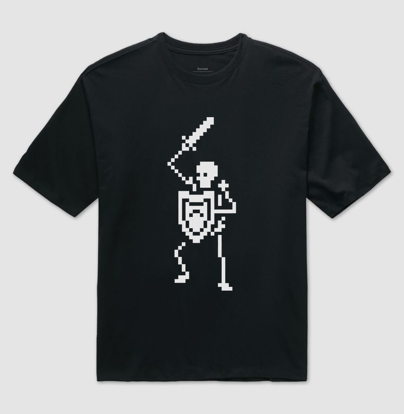Pixel Skull Sword – Think Tee