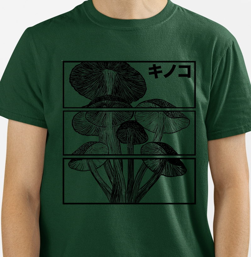Arte Japonesa Cogumelo 