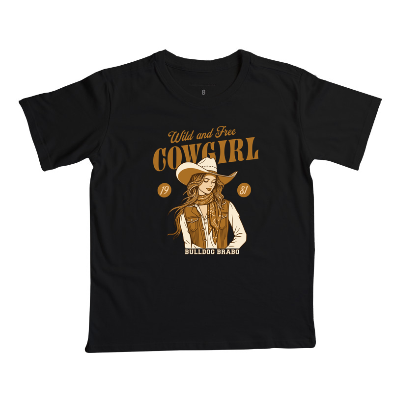 Wild and Free Girl Bulldog Brabo - Camiseta Infantil