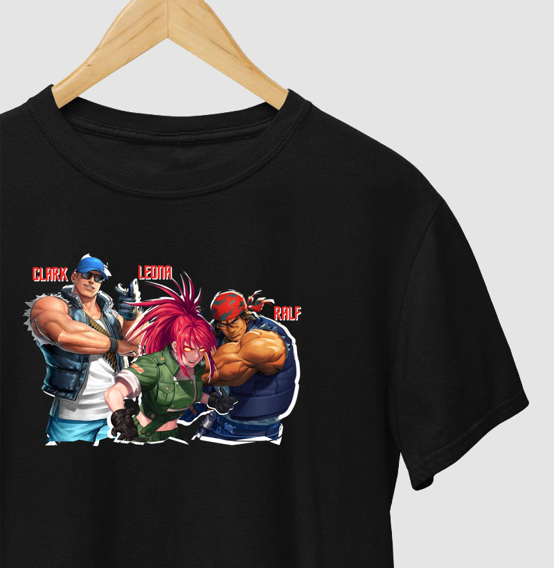 Camiseta geek Clark Leona Ralf The King of Fighters