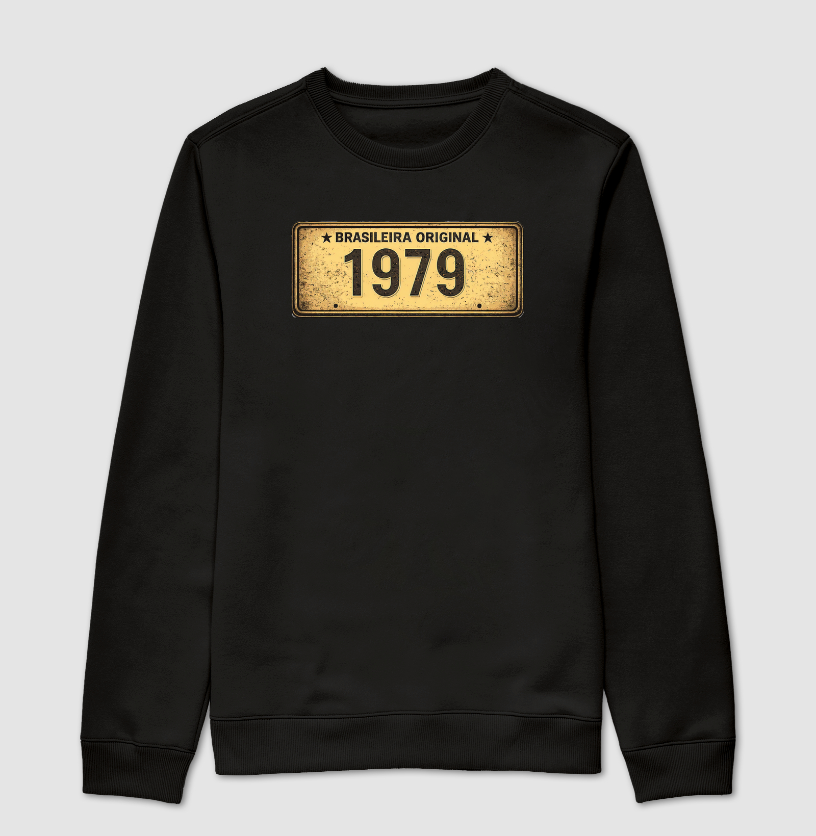 BRASILEIRA PLACA AMARELA 1979 - Suéter Moletom