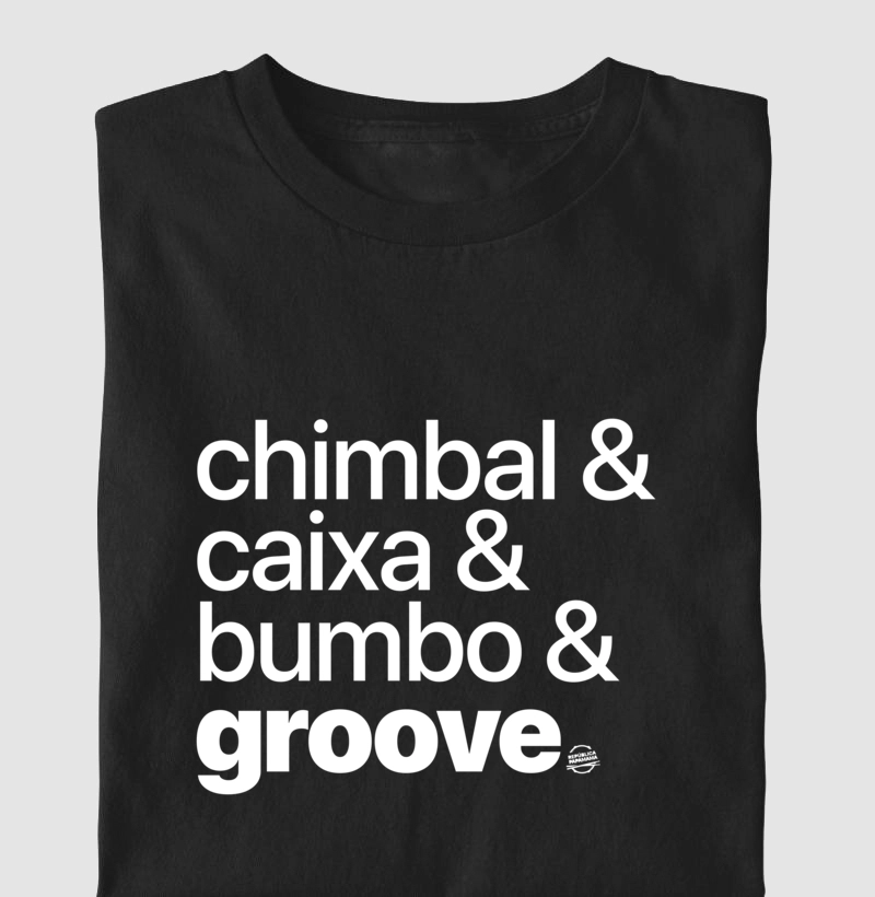 Chimbal & Caixa & Bumbo & Groove (preta e branca)