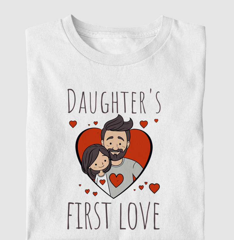 Camiseta Masculina Dougther' First love - Camiseta
