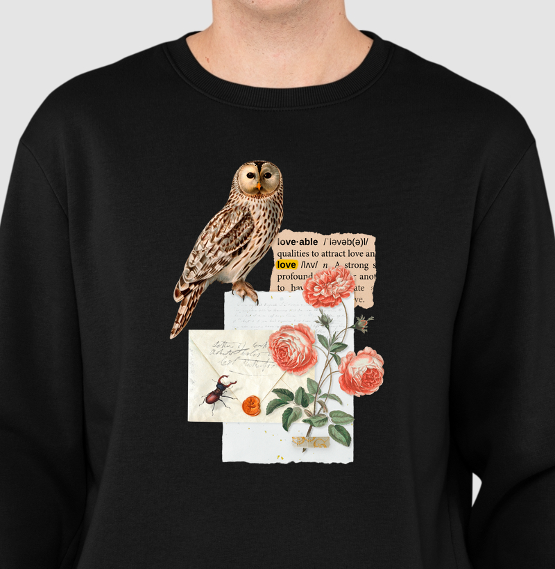 Colagens - Amor de Coruja - Moletom