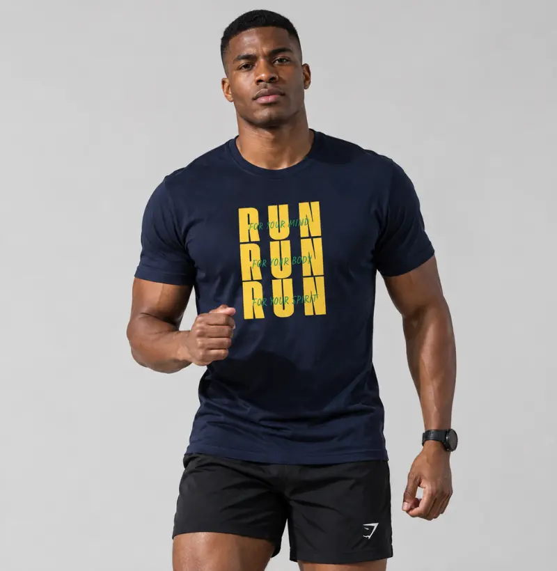 Camiseta 100% Algodão RUN RUN RUN – Amar Correr | Camiseta Running Premium