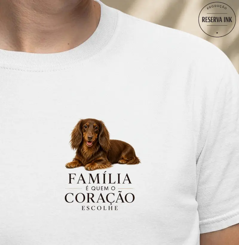 Dachshund Pelo Longo Marrom - Família