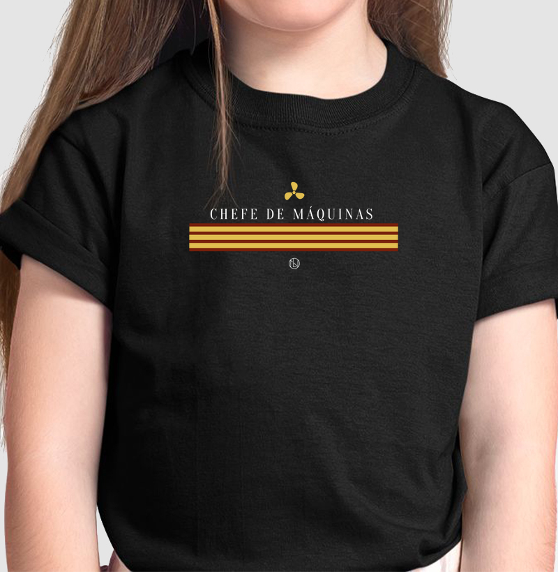 Camiseta Infantil Chefe de Máquinas 