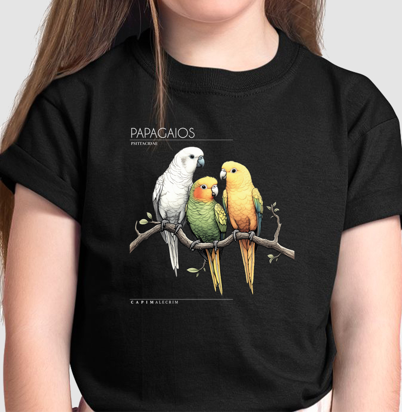 Camiseta Infantil - Papagaios