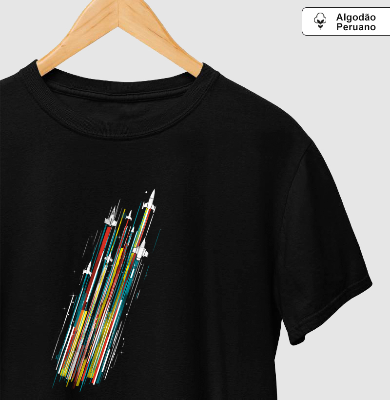 Camiseta Explore The Stars 2 Algodão Peruano - Camiseta Algodão Peruano