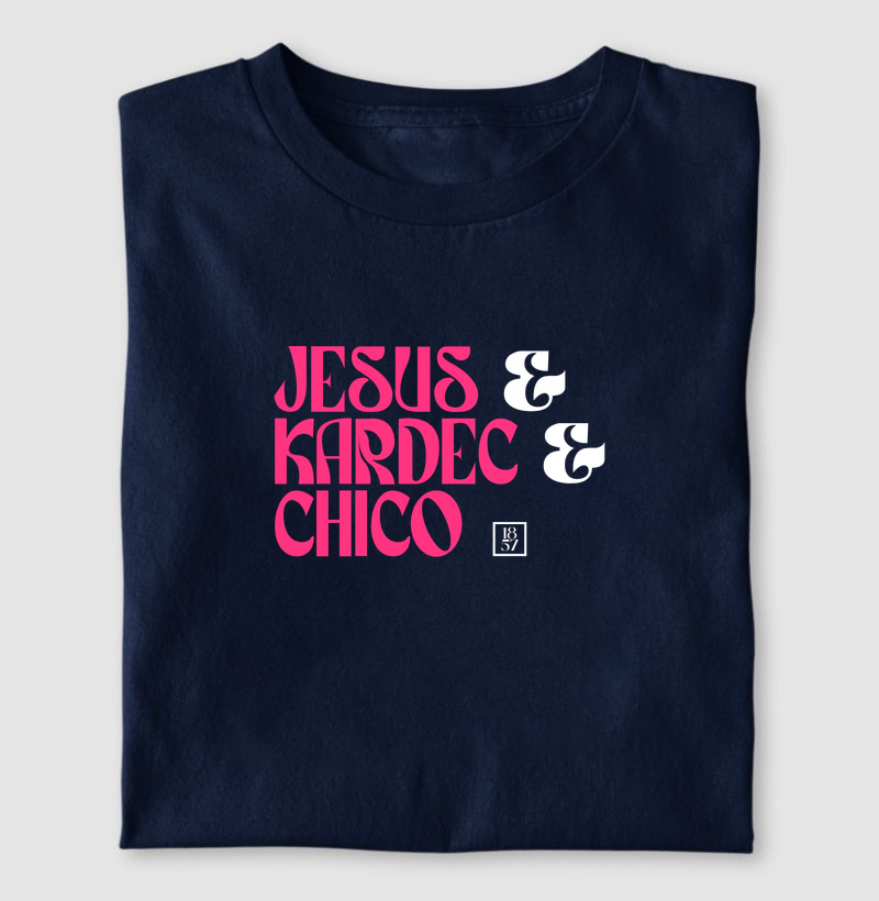 Camiseta Jesus, Kardec e Chico