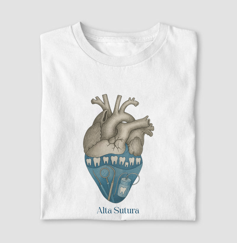 Camiseta Unissex 100% Algodão - Amor por odonto