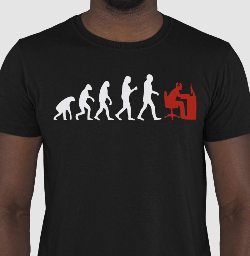 Camiseta Gamer Evolução do Gamer