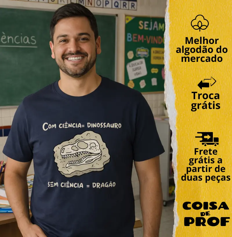 Camiseta Com Ciência x Sem Ciência