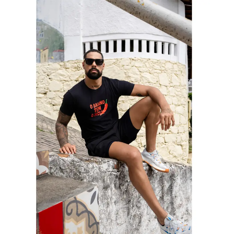 Camiseta O Baiano Tem o Molho!  Coleção Baianês. Masculina e Feminina.Algodão Premium.