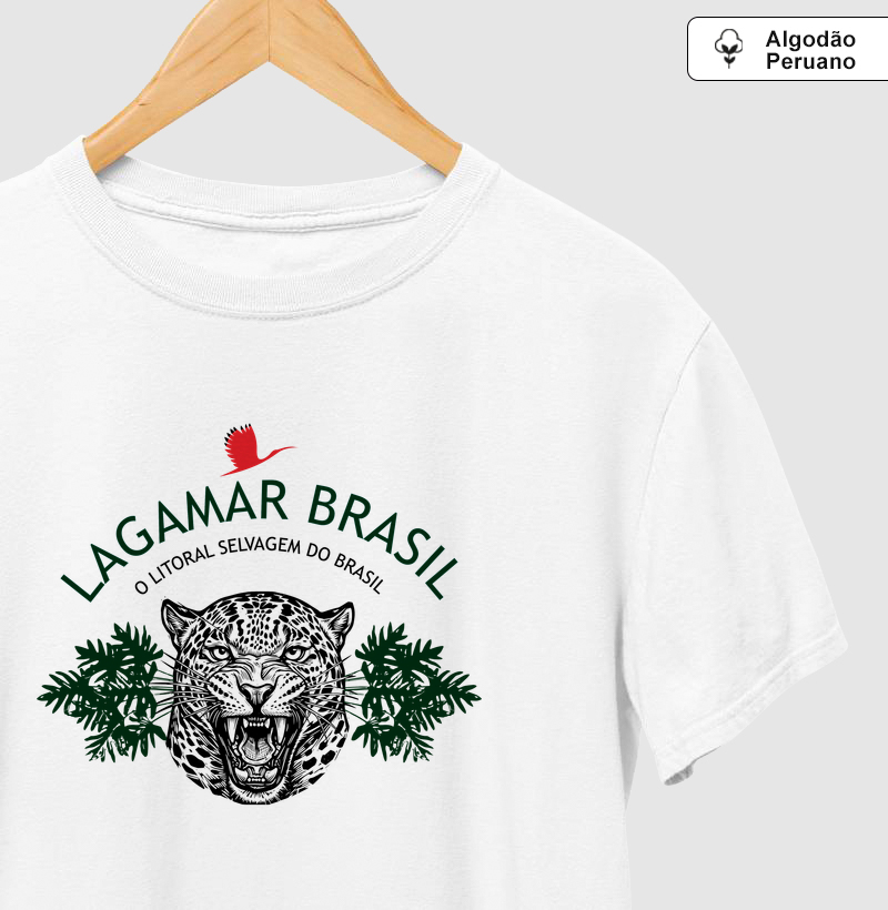 Camiseta O Litoral Selvagem do Brasil em algodão peruano