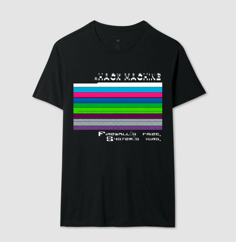  Camiseta Hack Machine – Broadcast Hijack - Ctrl+Stripes™