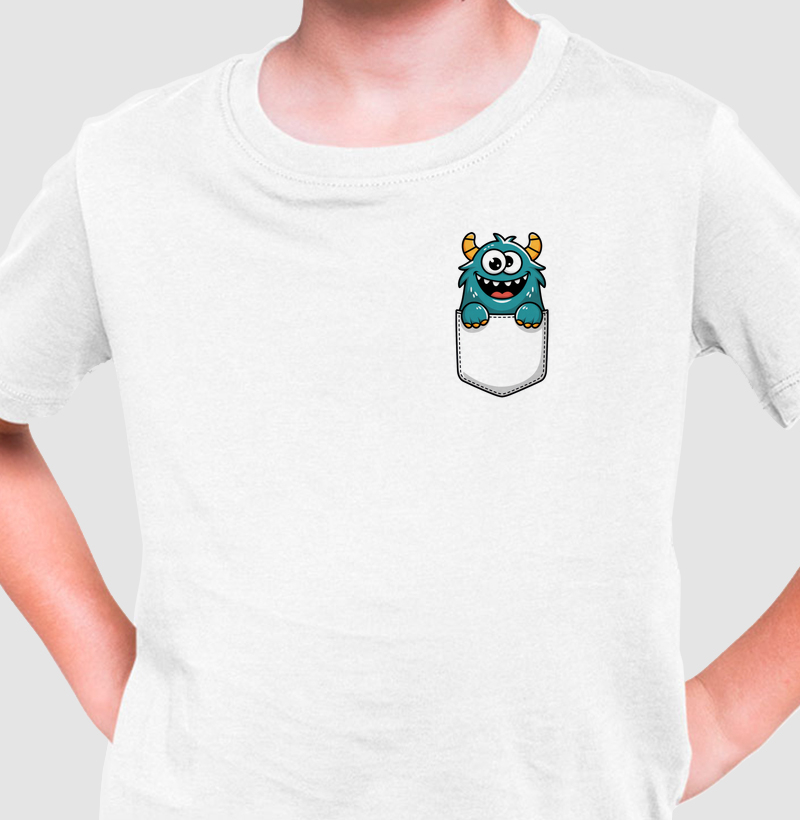 Monstro Travesso no Bolso Branco