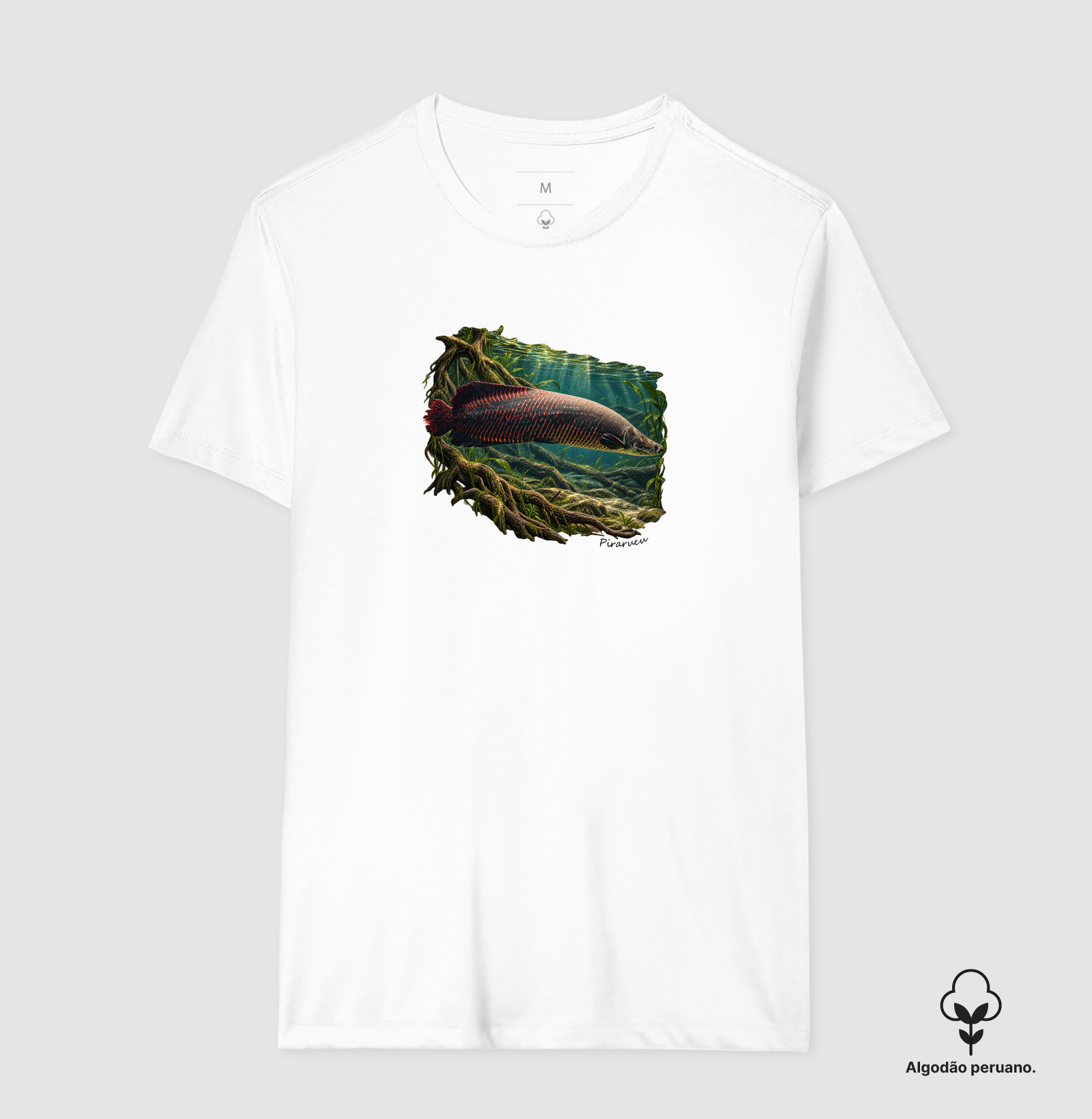 Pirarucu - Coleção Fauna Brasileira - Camiseta Algodão Peruano
