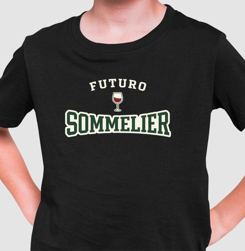 Camiseta Infantil Futuro Sommelier - Camiseta Infantil