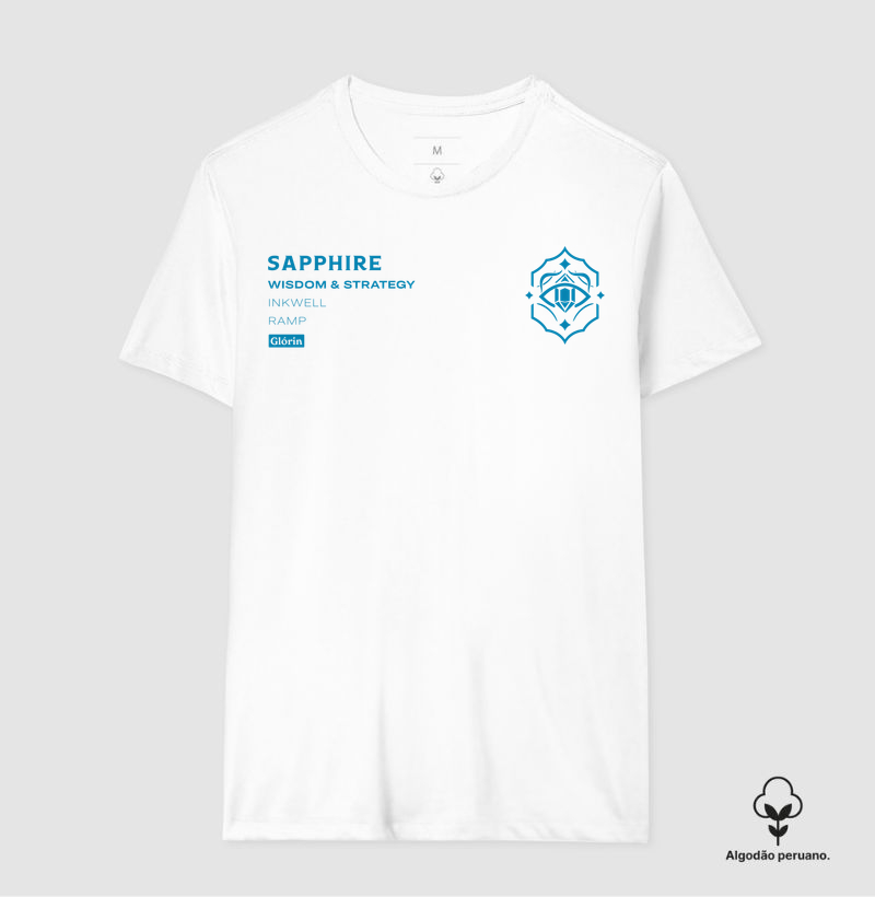 Sapphire Ink - Pocket - Camiseta Algodão Peruano