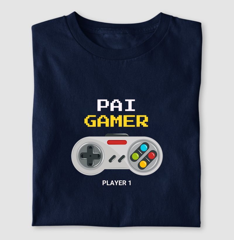 Camiseta Pai Gamer — Player 1 - Camiseta