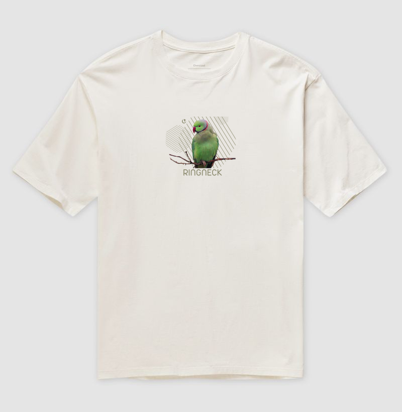 Camiseta Oversized Ringneck - Verde