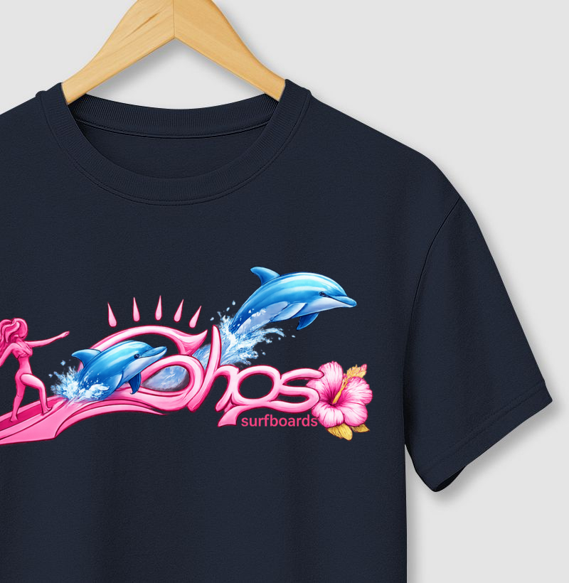 Shos surfgirls Surfando com golfinhos 