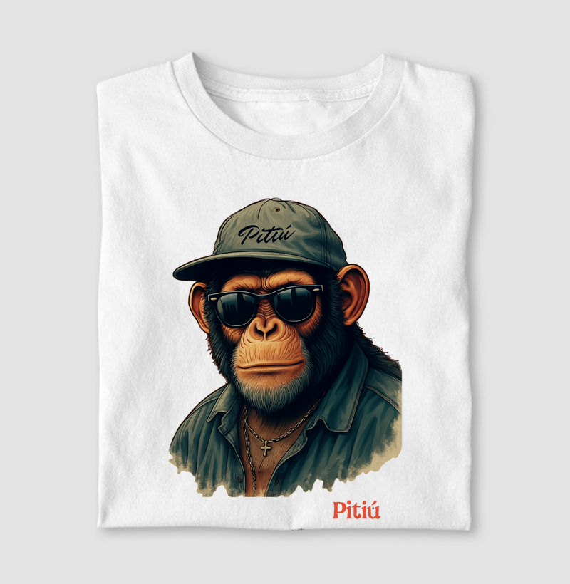 Camiseta branca – Macaco Véio – Pitiú