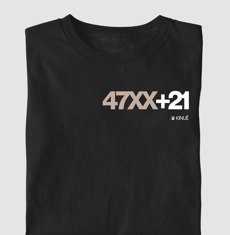 Infantil - 47XX+21 - Representação de exame cariótipo Síndrome de Down