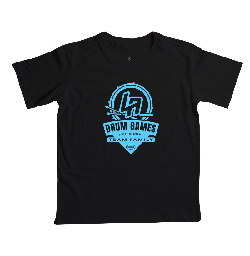 Camiseta Infantil 'Team Family' L.A Drum Games | Recreio/Barra (TIME AZUL)