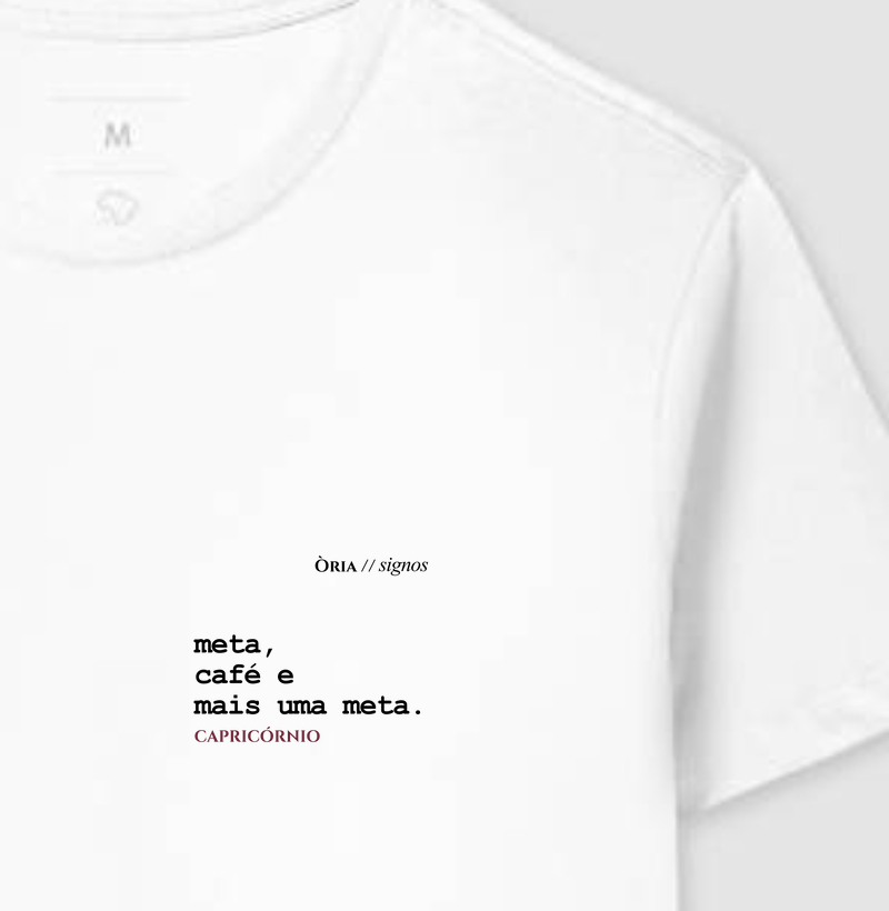 Capricórnio - meta, café e mais uma meta.