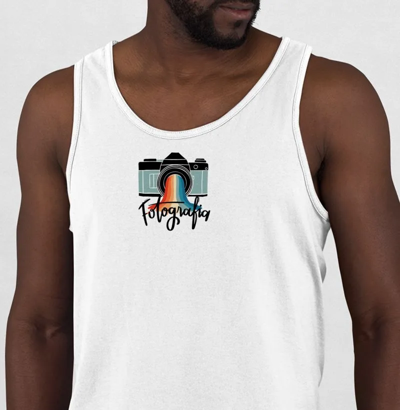 Camiseta regata fotografia arco íris 