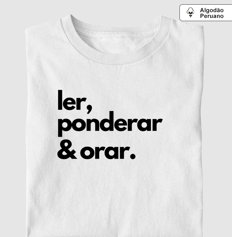 Ler, ponderar & orar - preto