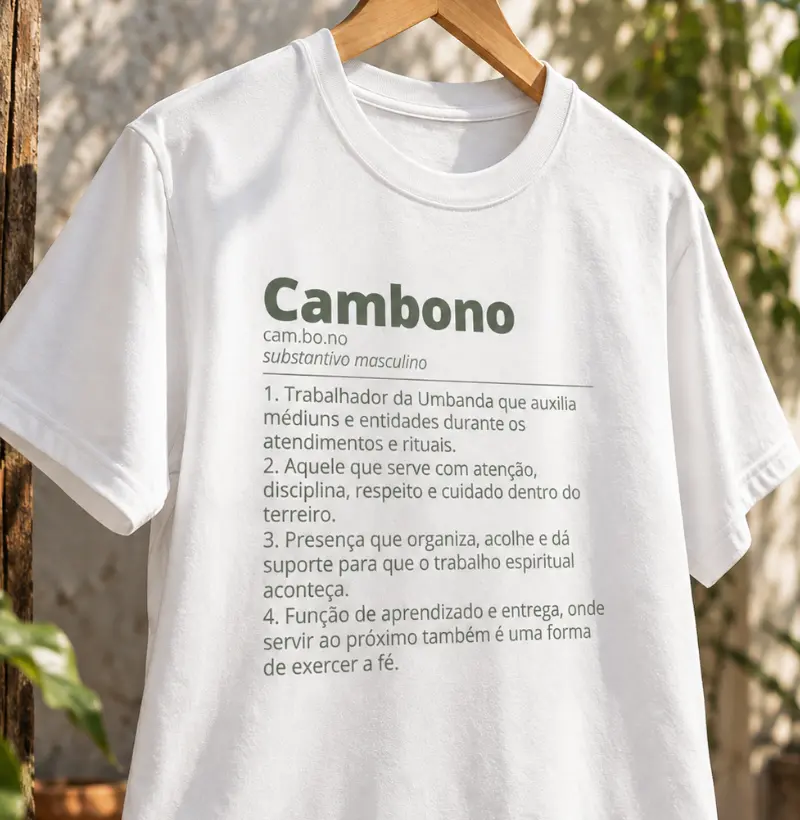 CAMBONO DICIONÁRIO - Camiseta Algodão Peruano