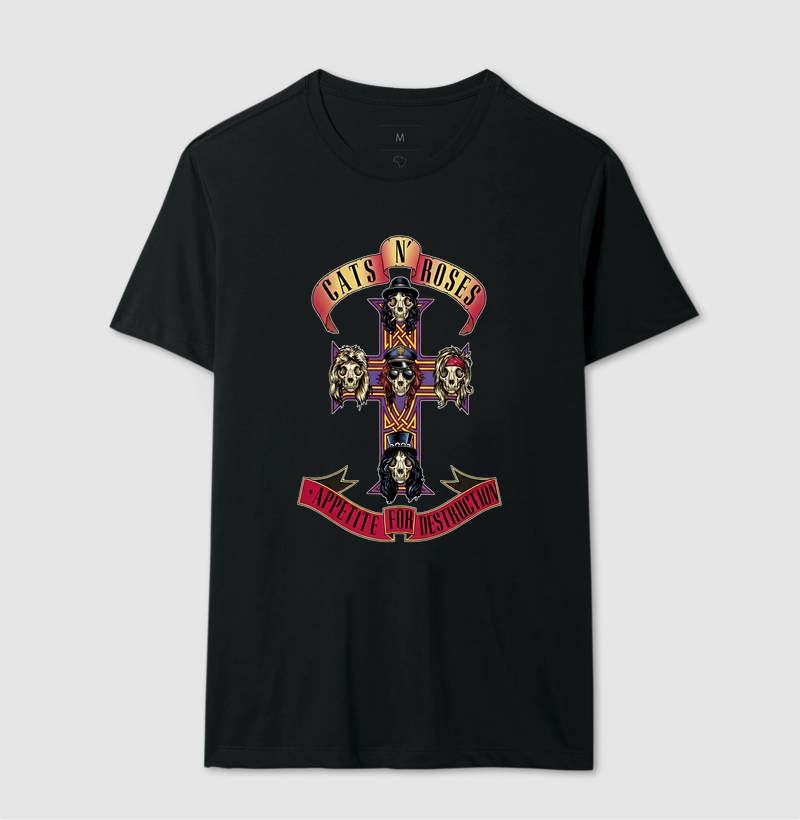 Camiseta Cats n' Roses