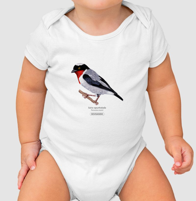 Aves do Brasil - Saíra-apunhalada - Body Infantil