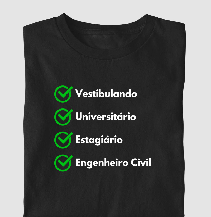 Vestibulando, Universitário, Estagiário, Engenheiro Civil