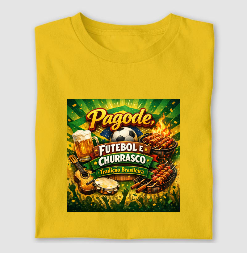 camiseta pagode, futebol e churrasco: tradição brasileira