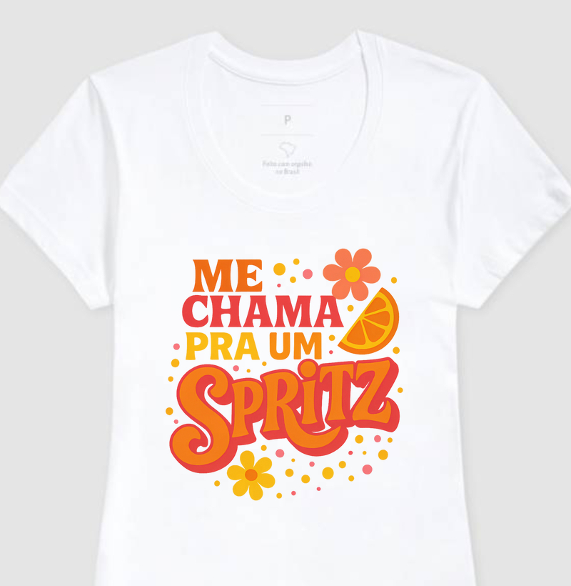Camiseta Me chama pra um spritz