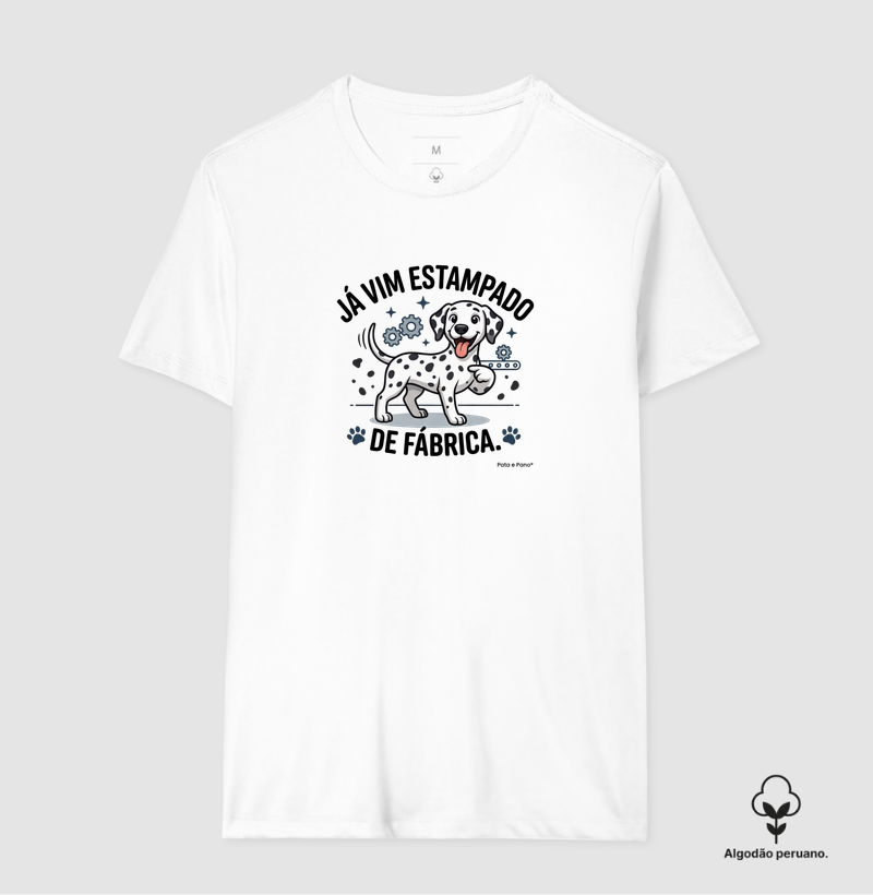 CAMISETA ALGODÃO PERUANO DALMATA ESTAMPADO - Camiseta Algodão Peruano