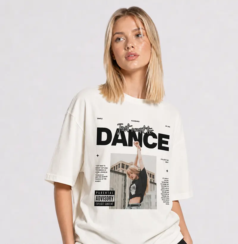 JUST WANT TO DANCE — Camiseta Oversized - Camiseta Oversized