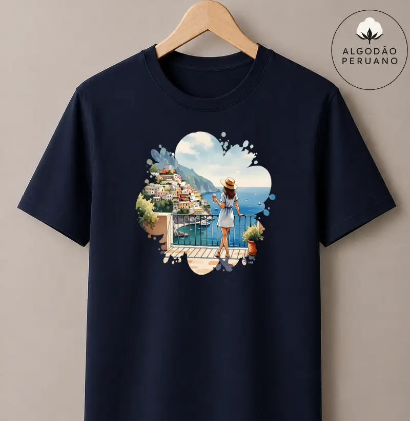 Camiseta Algodão Peruano - Charme de Capri 